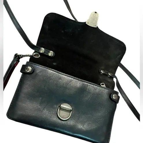 Patricia Nash Bianco Crossbody Organizer Black Leather Bag clutch western chic