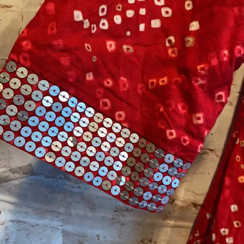 Calypso St. Barth red grey sequin swim cover up M