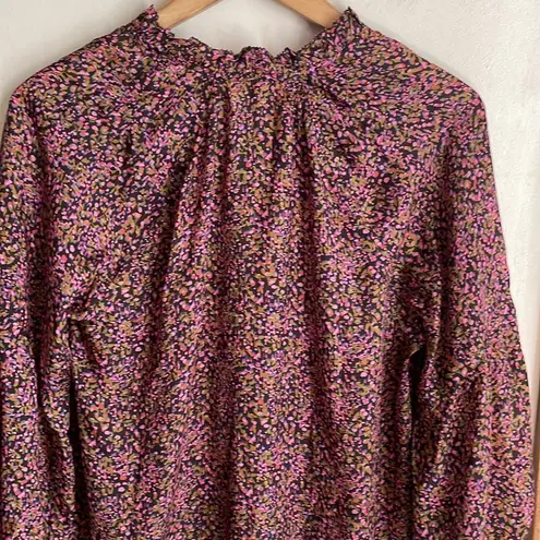 Apiece Apart Betina Blouse in Tiny Petals Magenta