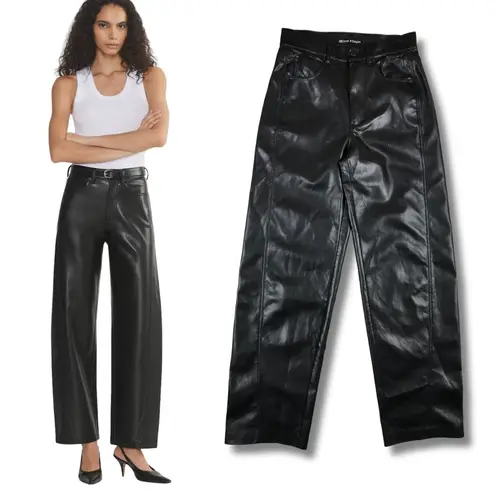 Denim Forum Aritzia The Farrah Faux Leather Pants 25 Black