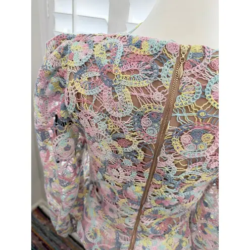 Elliatt Rue Crocheted Multi-Colored Top