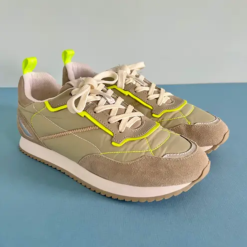 Schutz Penny Grey & Green Sneakers