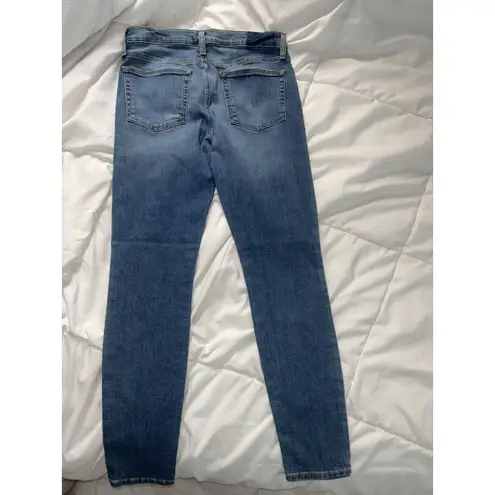 NWOT Etica jeans Lily mid rise skinny ankle size 26 intentional paint splatter Blue