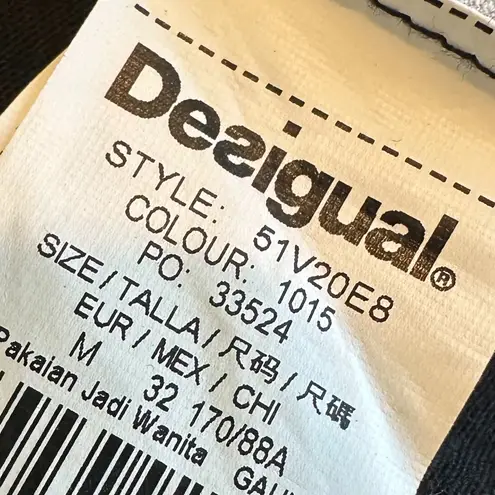 Desigual Bold Floral Print Mini Dress Abstract Stretch Short Sleeve T-Shirt Med