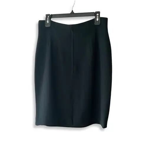 Kenar VTG Skirt Womens 14 Black A-Line Back Slit Lined Knee Length Office Glam