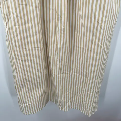 Line and Dot Ryline Dress Size Small Yellow Stripe Yellow/Tan Ruffle Tie Waist NWT