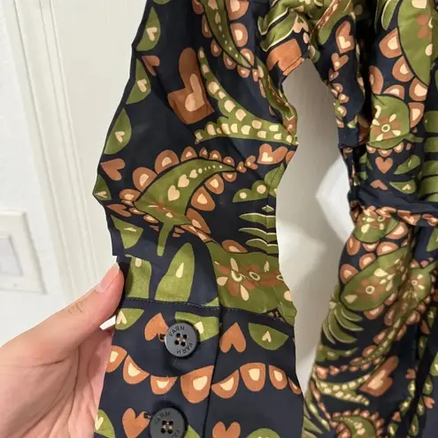 Farm Rio Black Martina Scarf Maxi Chemise Dress