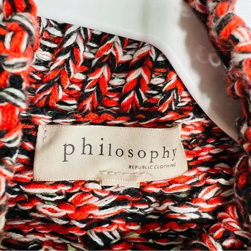 Philosophy  Multicolor Chunky Knit Sweater Turtleneck Large