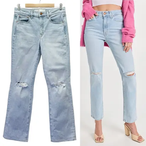 AYR The Sugar Jeans High Rise Straight Leg Light Wash Distressed Size 30 | 10