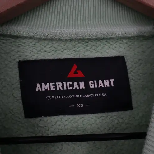 American Giant Unisex Crewneck Sweatshirt Basic Pullover XS Made in USA Green
