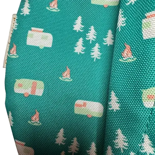 KAVU Rope Sling Bag One of a Kind Teal Camping Print Crossbody Backpack