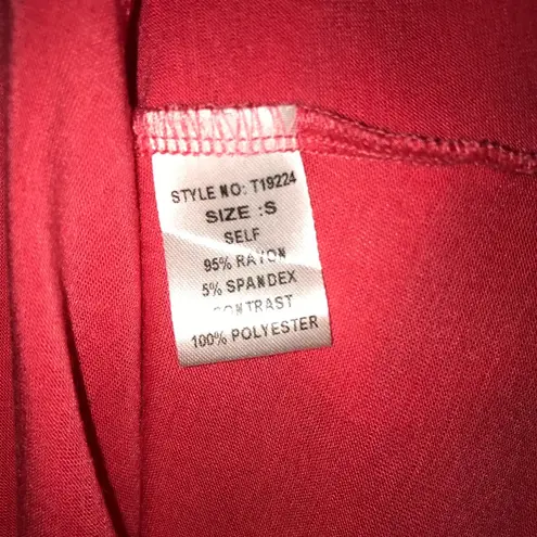 White Birch Pink Lace Tie Back Tee Sz S BNWOT