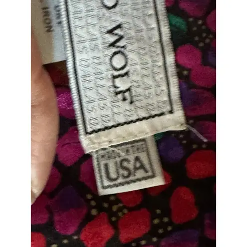 Vintage Howard Wolf Multicolor Blazer Jacket With Textured Button & Bold Pattern Red Size undefined