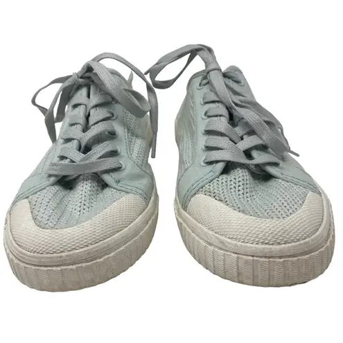 Tretorn Sz 7.5 Women's Green Tournament Net Mesh Low Top Sneakers