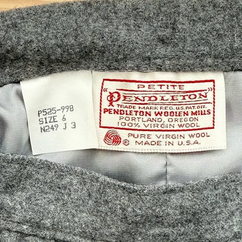 Pendleton Vintage 100% Wool High Waisted Pencil Skirt in Gray, Size 6
