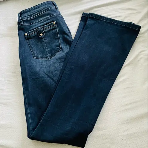 White House | Black Market  Skinny Flare Dark Wash Jeans in Size 4R