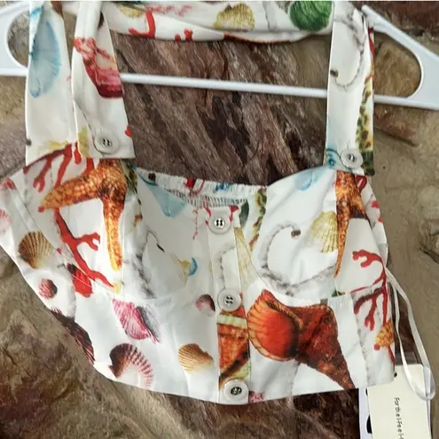 Commense Printed Pleated Skirt Set size M White Size M