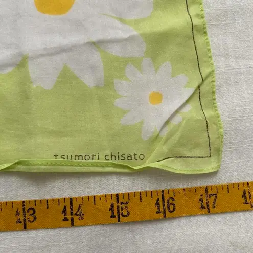 Green daisy floral print bandana 0607