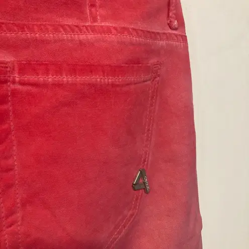 Cycle of Italy women's size 26 faded red button fly canvas skinny jeans 26x33