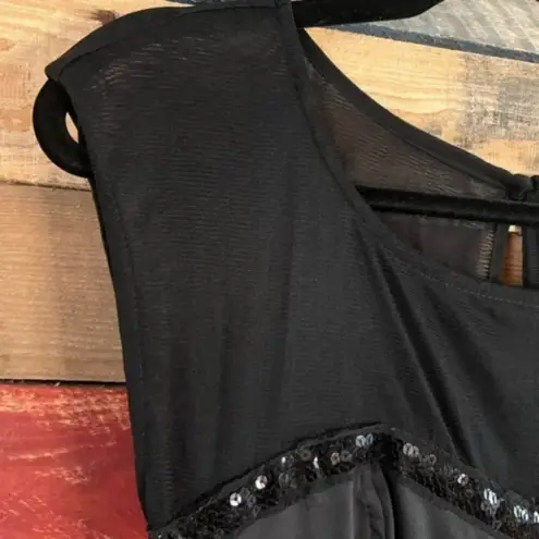 Free People  Black Sequin and Mesh‎ Romper