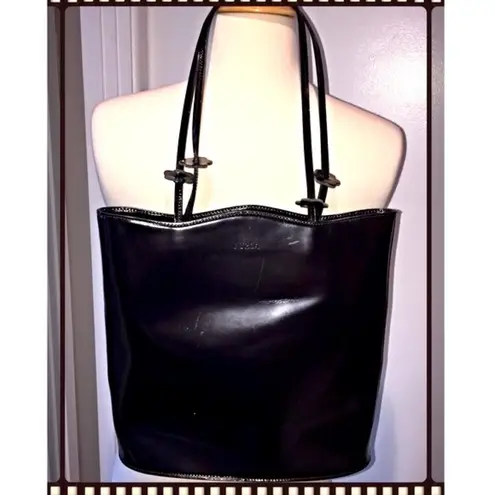 Furla Designer Black Leather Bag