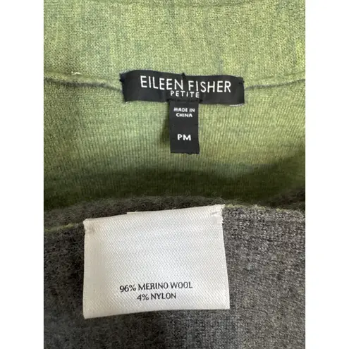 Eileen Fisher  Petite Merino Wool Double-Breasted Peacoat Sweater Jacket medium P