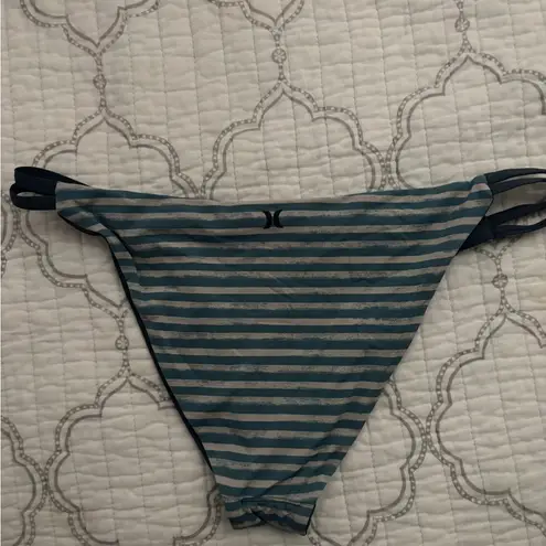 Hurley Striped Blue  Reversible Bikini Bottom