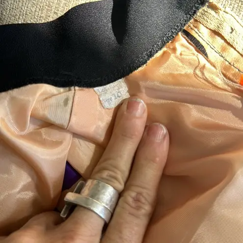 Vintage Floral Mock Neck Dress | 70s Flower Power Hippie Dress Orange