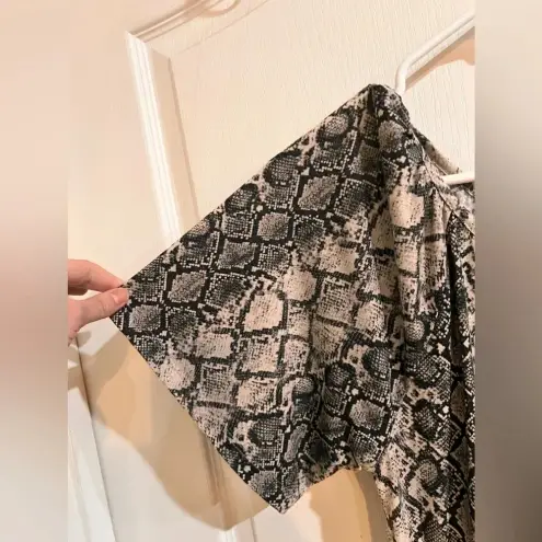 Chelsea and Violet FINAL PRICE  Snake Print Knit Ruffled Dress