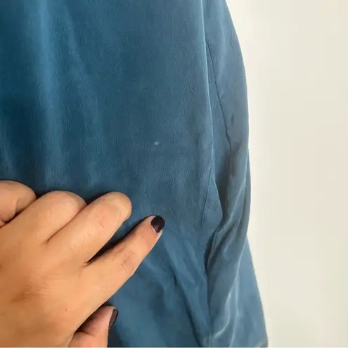 Universal Standard J. Crew x Cupro Lagenlook Dark Teal Maxi Dress