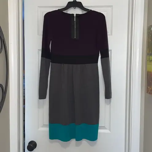 Eliza J Long Sleeve Color block Sweater Dress