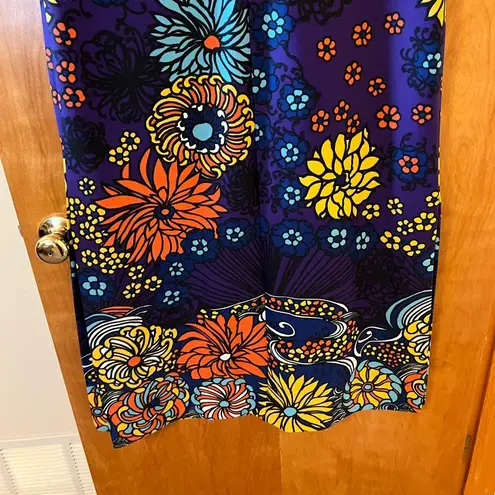 H.I.P. Floral Zinnias Retro Vintage Big Groovy Flowers Zinnia Dress FLAWS Read