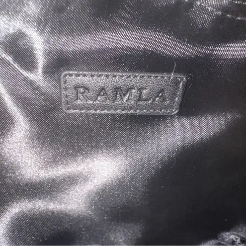 Ramla Blue and Silver Crystal Clutch Bag