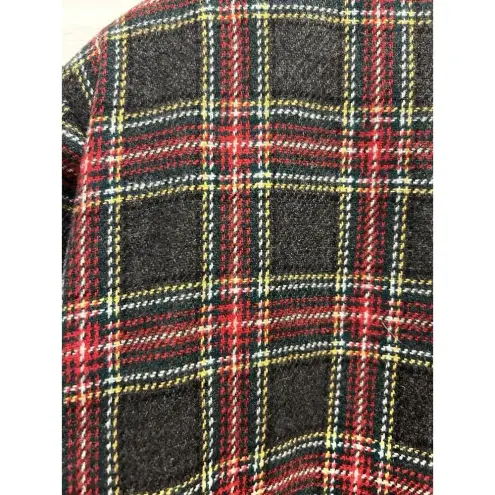 Sag Harbor Vintage Blazer Size 18W Red Green Wool Tartan Velvet Plaid Holiday