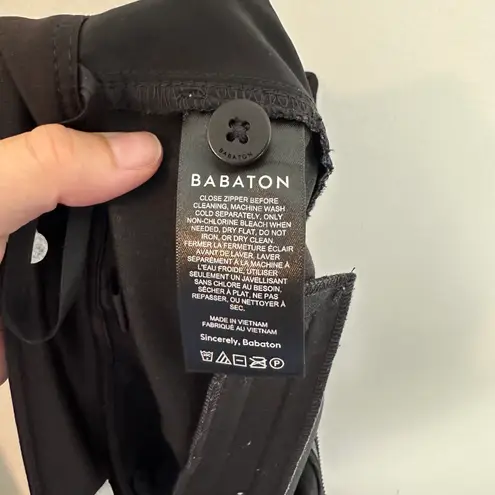 Babaton - Aritzia Command Cropped Pant Black Faux Leather Vegan Trouser Stretch