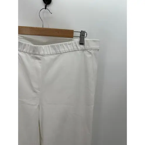 J. Jill Pants Women 16 White Elastic Waistband Cotton Blend Pull On