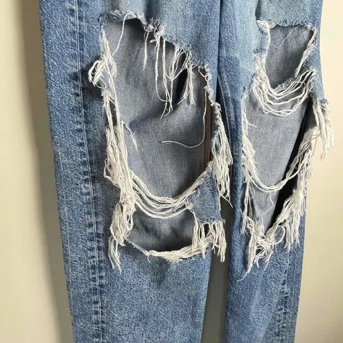 American Eagle  Women's Ripped Blue Ultra Distressed Grunge Jeans US 10