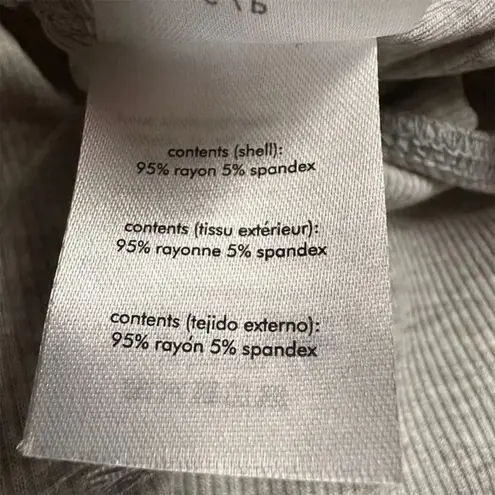 We Wore What NWT Longsleeve Crewneck Henley Bodysuit Buttons XS Heather Grey #3550