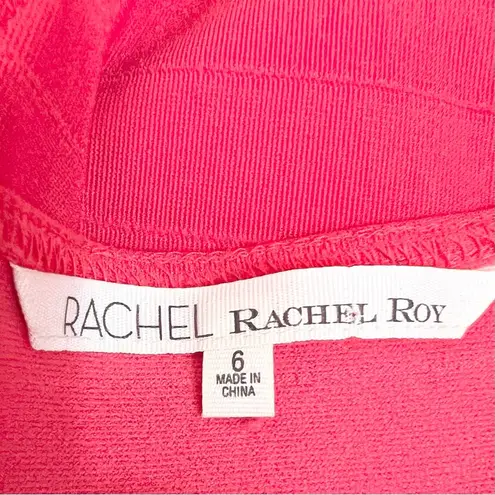 Rachel Roy Red Sleeveless Scoop Neck Bodycon Bandage Dress Size 6 Small