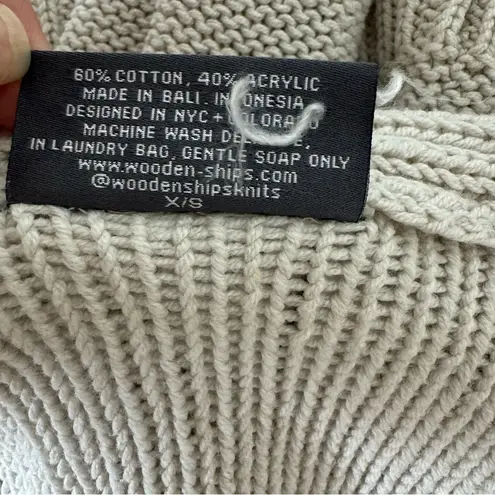 Wooden Ships Paola Buendia Champagne Knit Cardigan Sweater XS