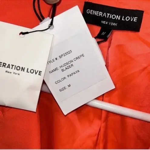 Generation Love Revolve Papaya/Coral Hudson
Blazer(Size Medium)