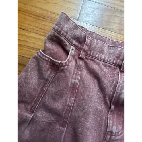 New In Pleated Denim Mini Skirt – Y2K Vibes, Street Style Essential Red