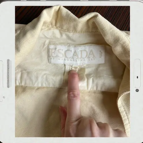 Vintage Escada by Margaretha Ley Yellow Oversized Barn Utility Jacket Size 34