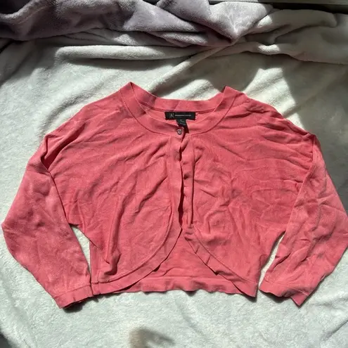 INC international concepts Pink Cropped sweater knit Cardigan
