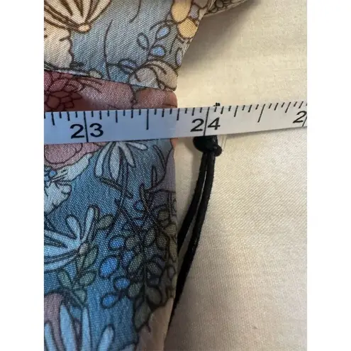 Lily White Women's 2XL Floral Crop Top Square Neck Puff Sleeve