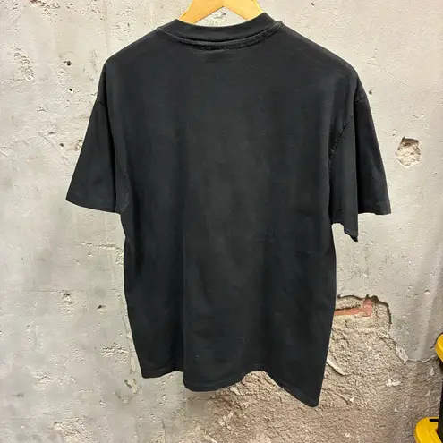 Vintage 90s 1992 Celebrate Life Frog Graphic Single Stitch Nature Rainforest Tee Black Size L