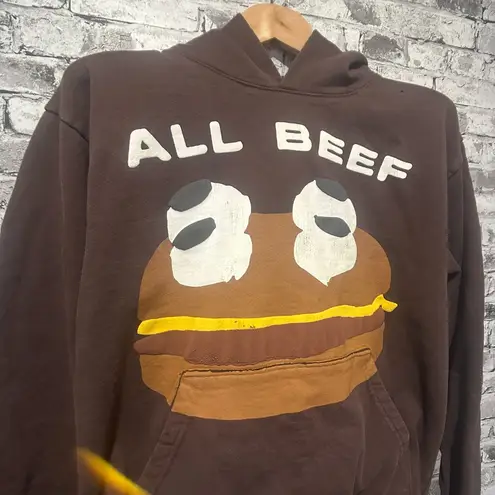 EUC McDonalds Brown " All Beef Hamburger" Women's Sweatshirt Size S