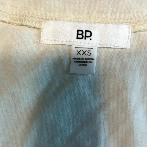 BP .‎ Womens T Shirt Cream Size XXS V Neck Crop Short Sleeve