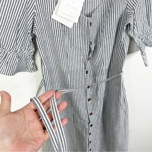 Christy Dawn NEW The Lennon Dress in Pewter Stripe Short Sleeve Midi Length XS