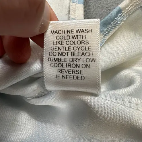 Originality Mini Skirt Womens M Blue White Checkerboard Checker Pleated Back Zip Size M